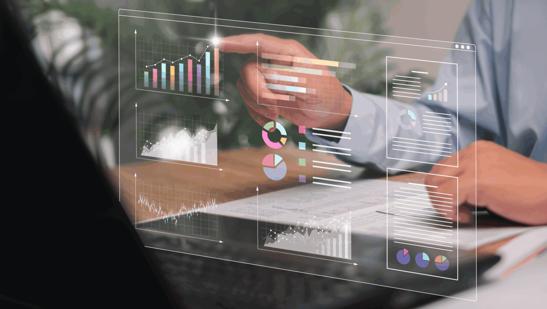 Business analytics with colorful graphs